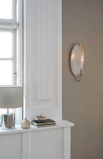 Candelabro de pared Inine - Plateado, 17x40 cm - Lene Bjerre