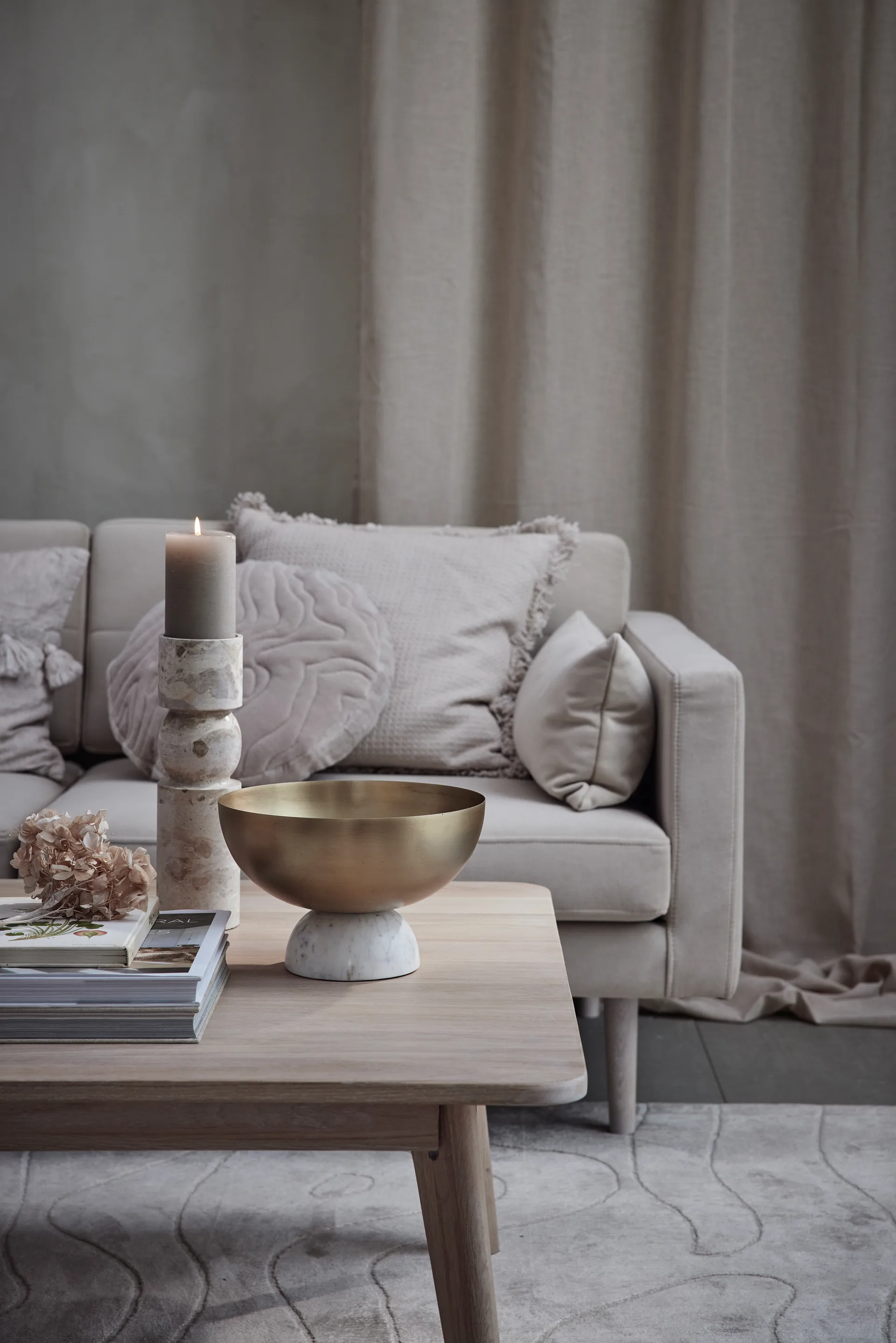 Candelabro Ellia 30 cm, Linen Lene Bjerre