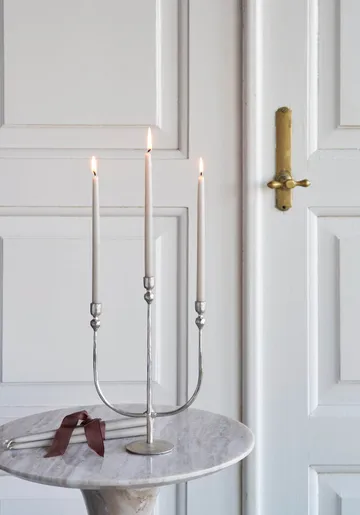 Candelabro Imelia - Plateado, 16x7x24,5 cm - Lene Bjerre