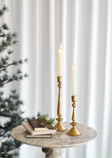 Candelabro Inine - Dorado, 8x8x20 cm - Lene Bjerre