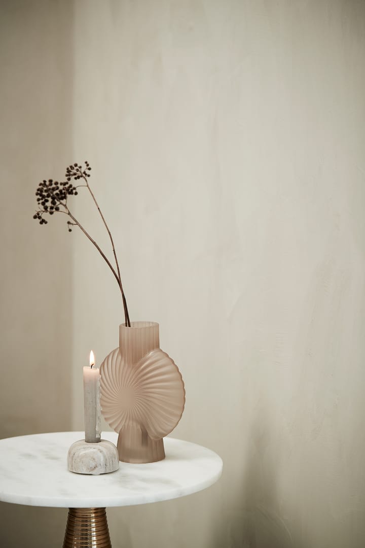 Candelabro Marmilla Ø7,5 cm, Light brown marble Lene Bjerre