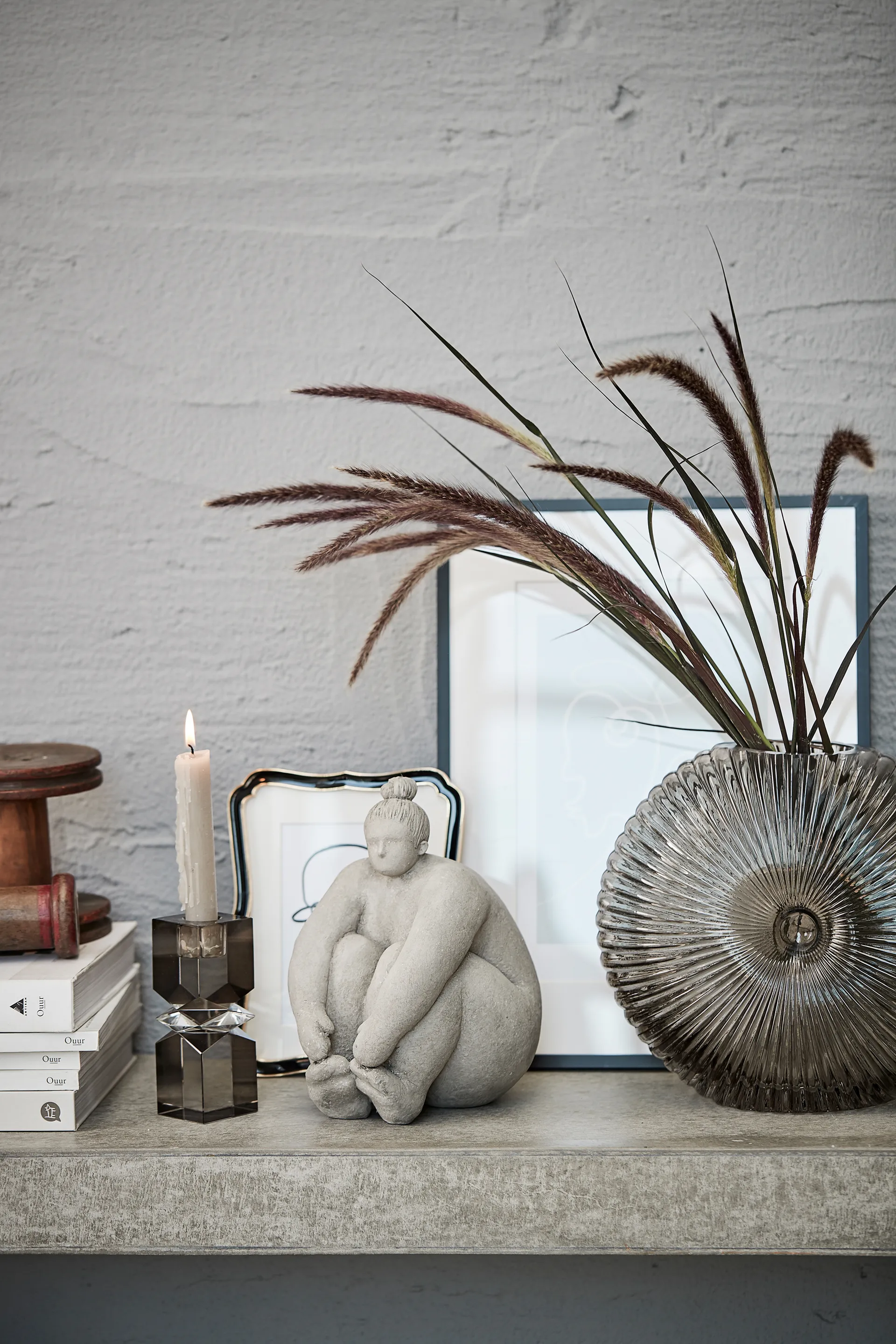 Candelabro Silma dark grey, 13,5 cm Lene Bjerre