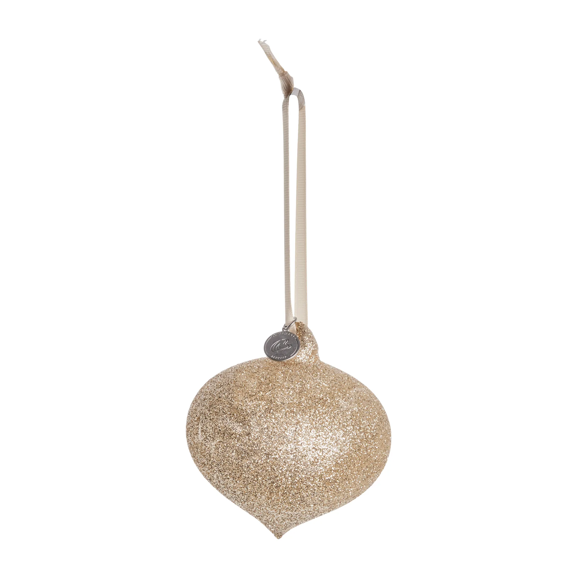 Colgante de navidad Glitteria Ø10 cm, light gold Lene Bjerre