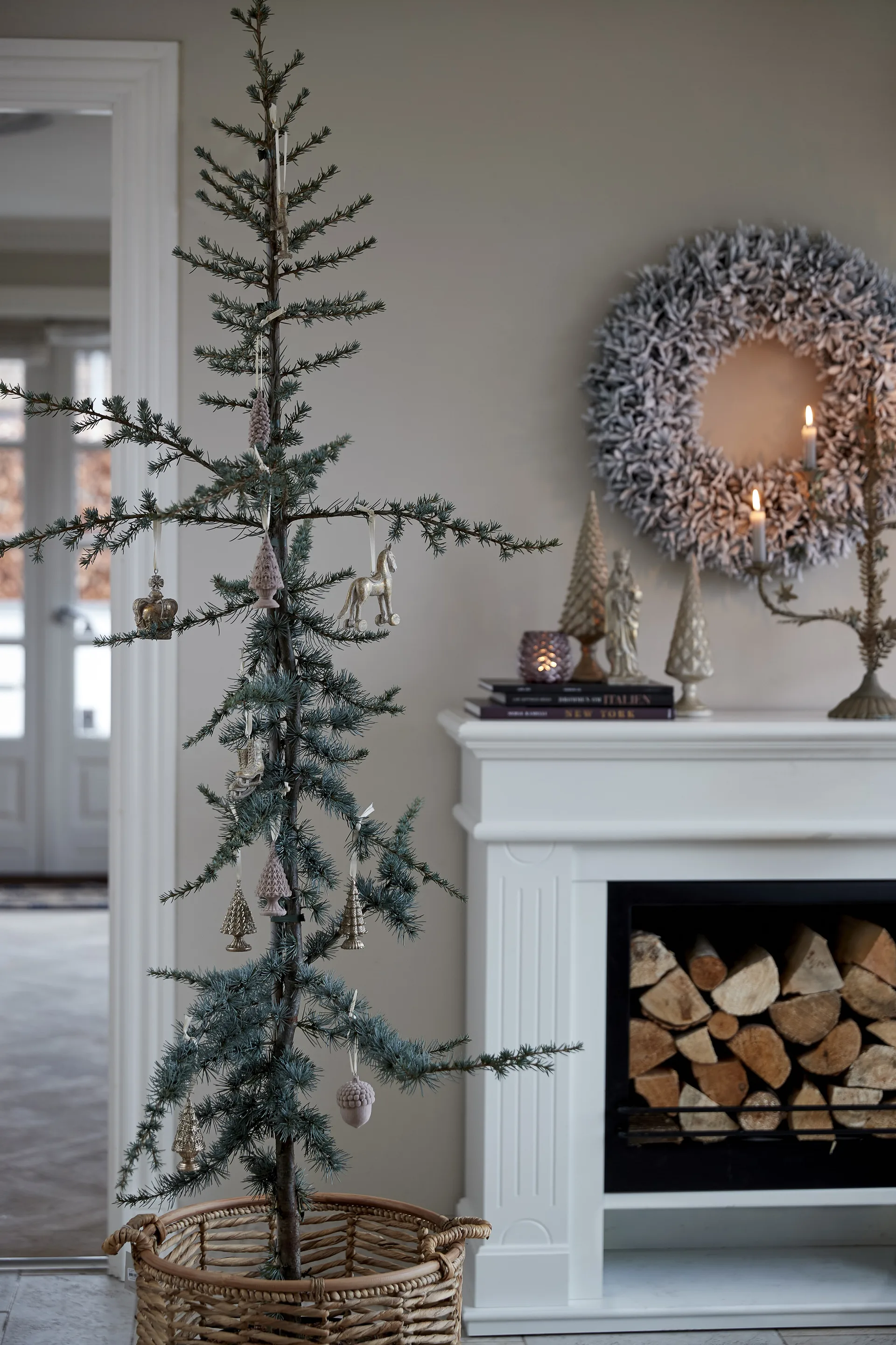 Colgante de navidad Serafina caballo 11 cm, oro antiguo Lene Bjerre