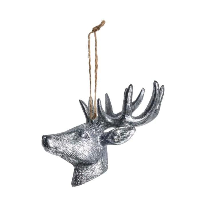Colgante decorativo Serafina ciervo 12,5 cm - Plateado antiguo - Lene Bjerre