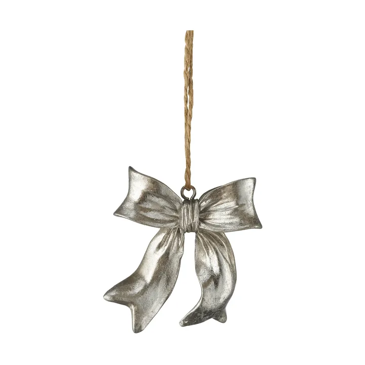 Colgante Serafina bow - Plateado, 6x2,5x6,7 cm - Lene Bjerre
