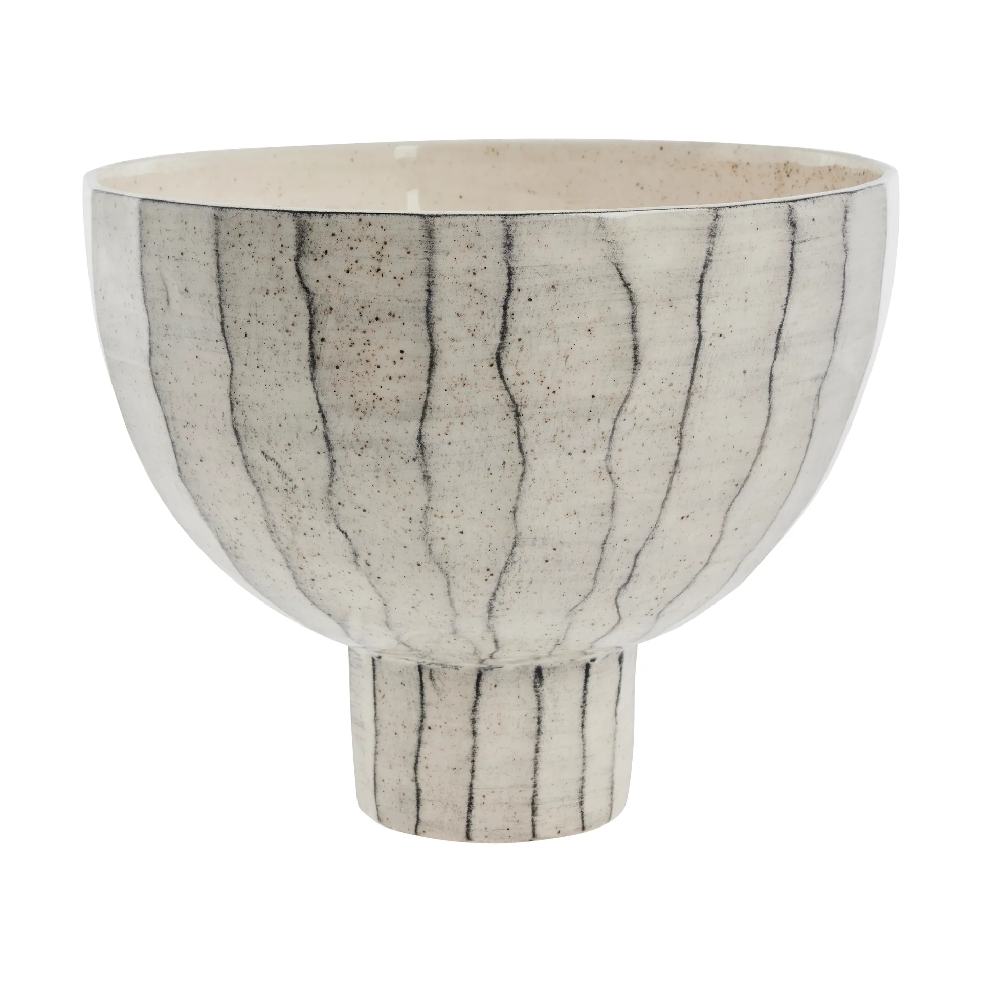 Cuenco decorativo Cassie Ø30,5 cm, Off White-Black Lene Bjerre