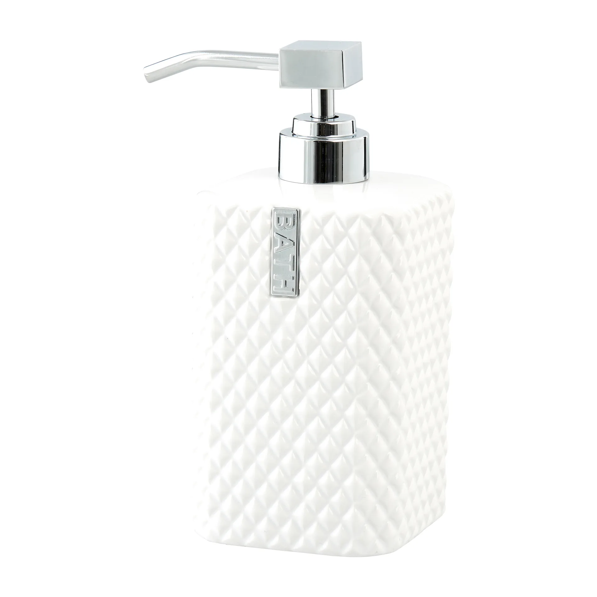 Dispensador de jabón Marion 17,5 cm, White-silver Lene Bjerre