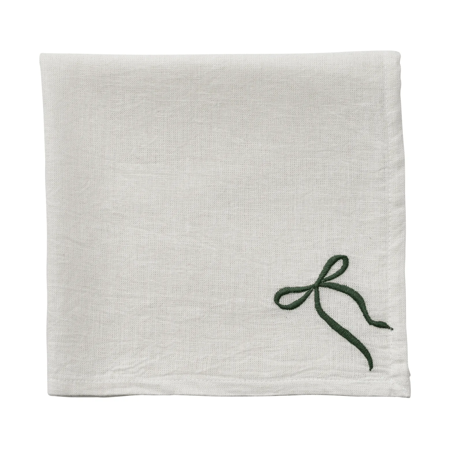 Fiola servilleta de tela, blanco y verde, 45x45 cm Lene Bjerre