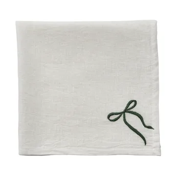 Fiola servilleta de tela - blanco y verde, 45x45 cm - Lene Bjerre