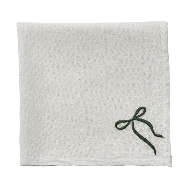 Fiola servilleta de tela - blanco y verde, 45x45 cm - Lene Bjerre