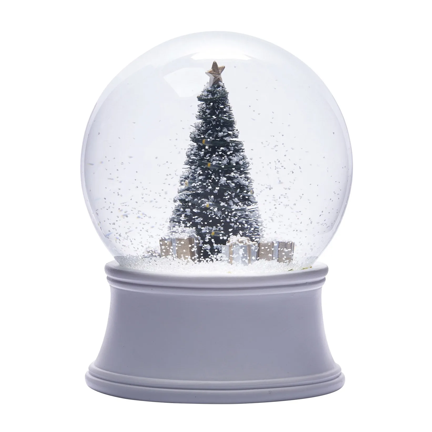 Globo de nieve Snovia abeto 15 cm, blanco-transparente Lene Bjerre