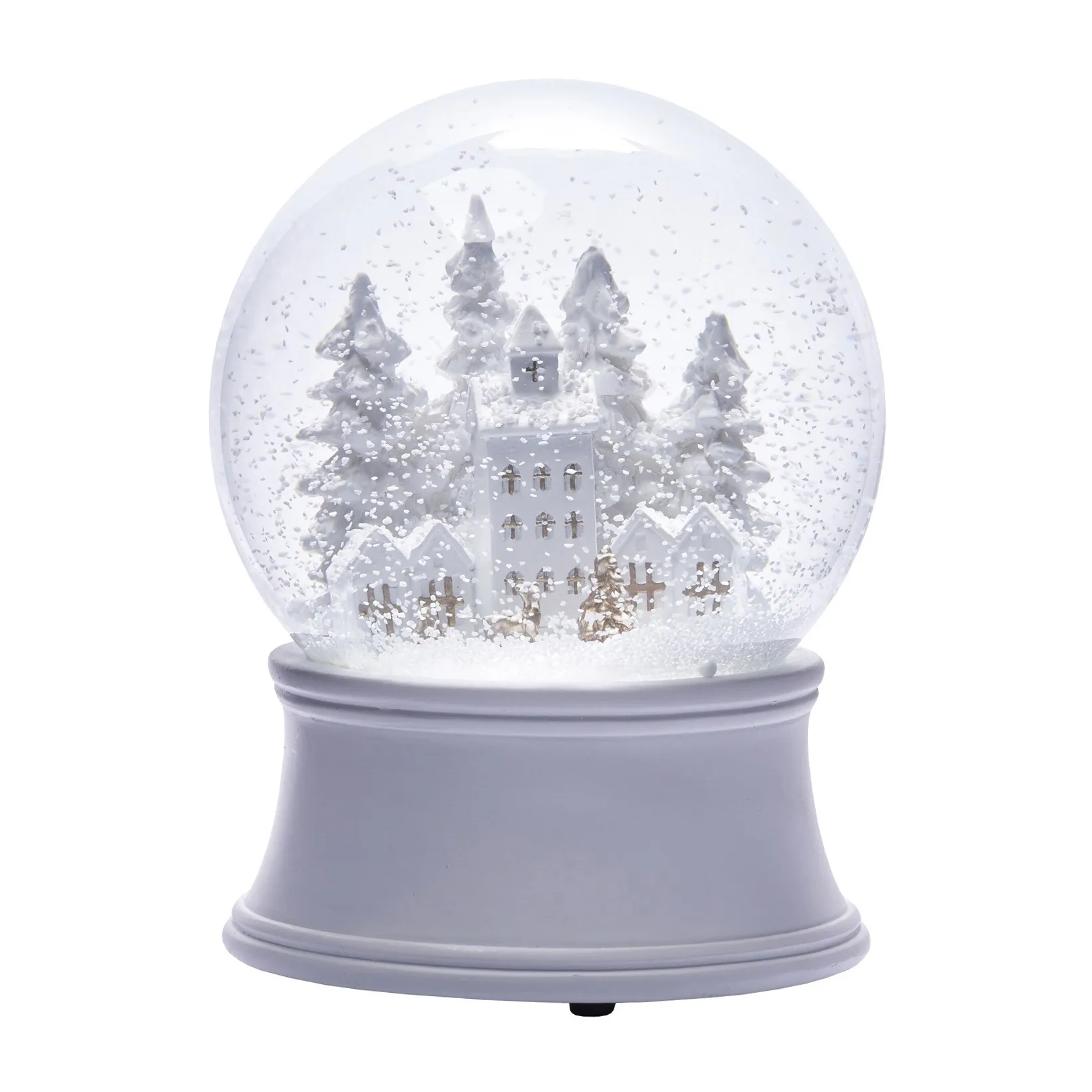 Globo de nieve Snovia ciudad en invierno 15 cm, blanco-transparente Lene Bjerre
