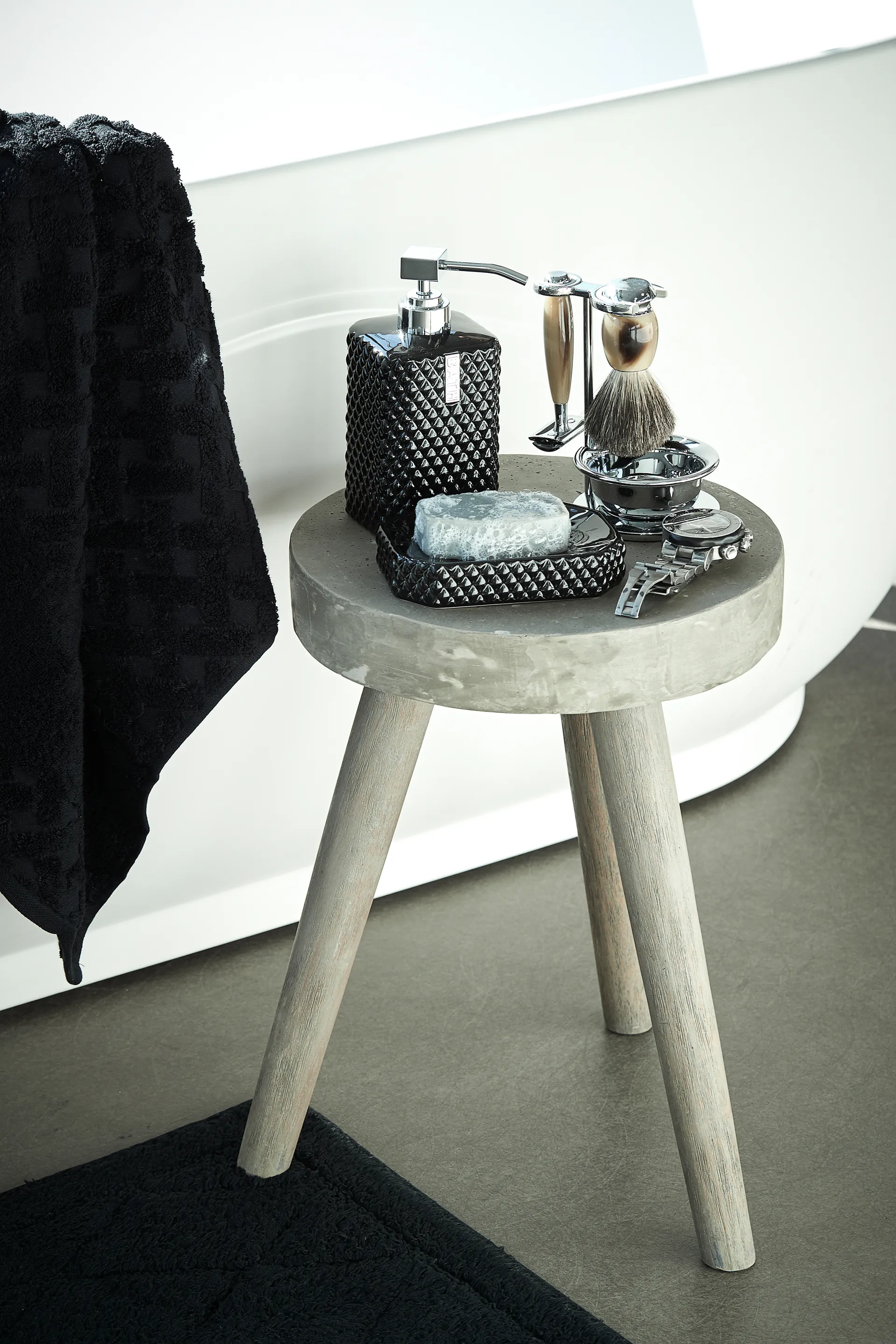 Jabonera Marion 13,5x9 cm, Black-silver Lene Bjerre