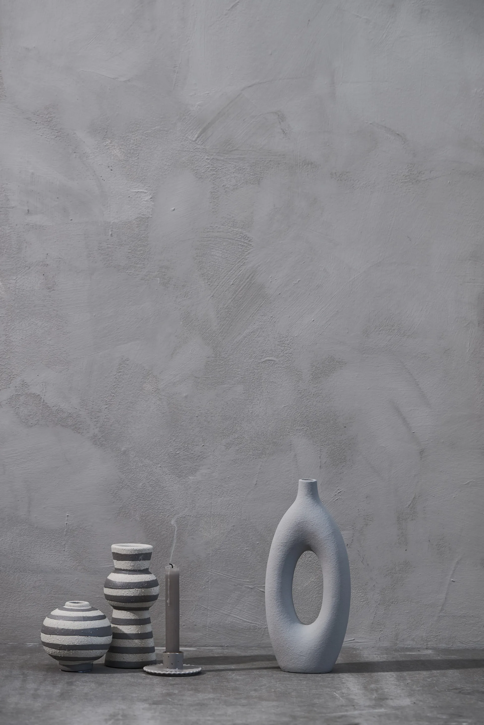 Jarrón Catia 33 cm, gris plateado Lene Bjerre
