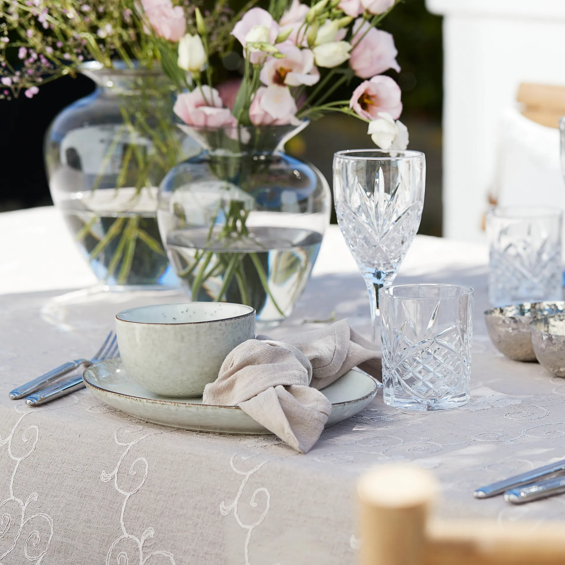 Jarrón Milia 30 cm, gris claro Lene Bjerre