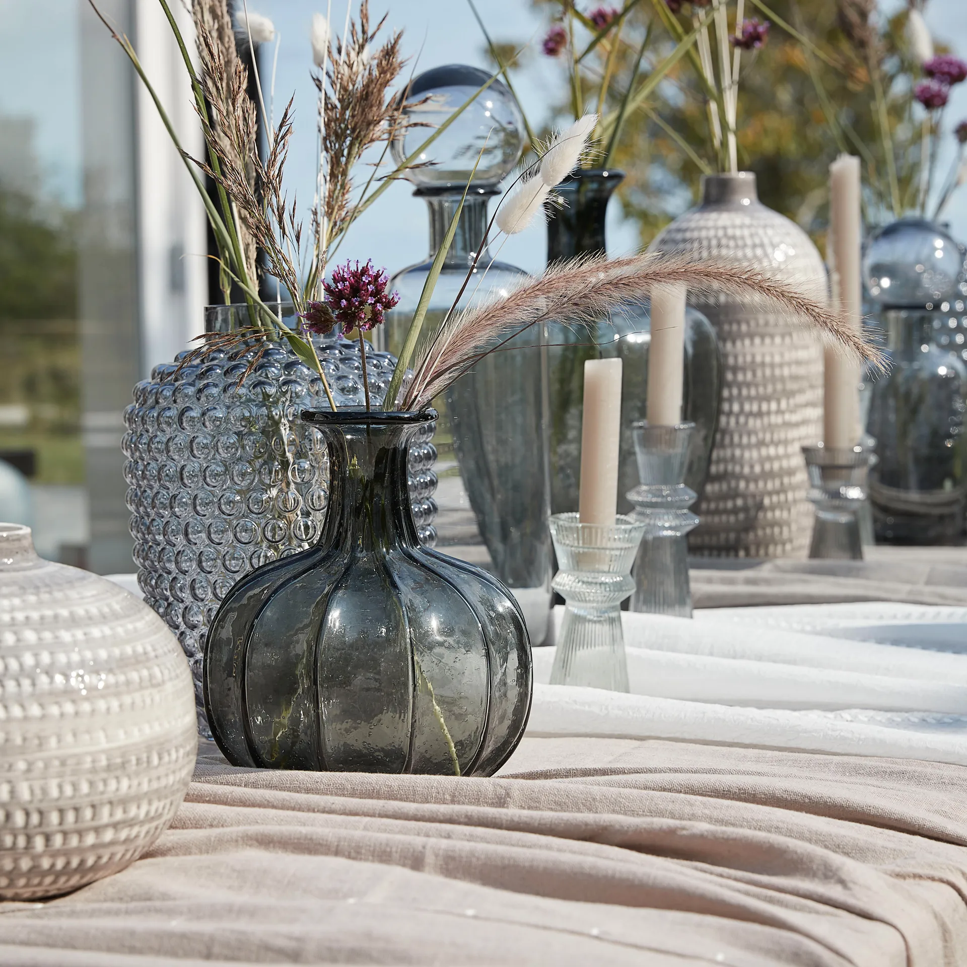 Jarrón Miyanne 21 cm, Smoked grey Lene Bjerre