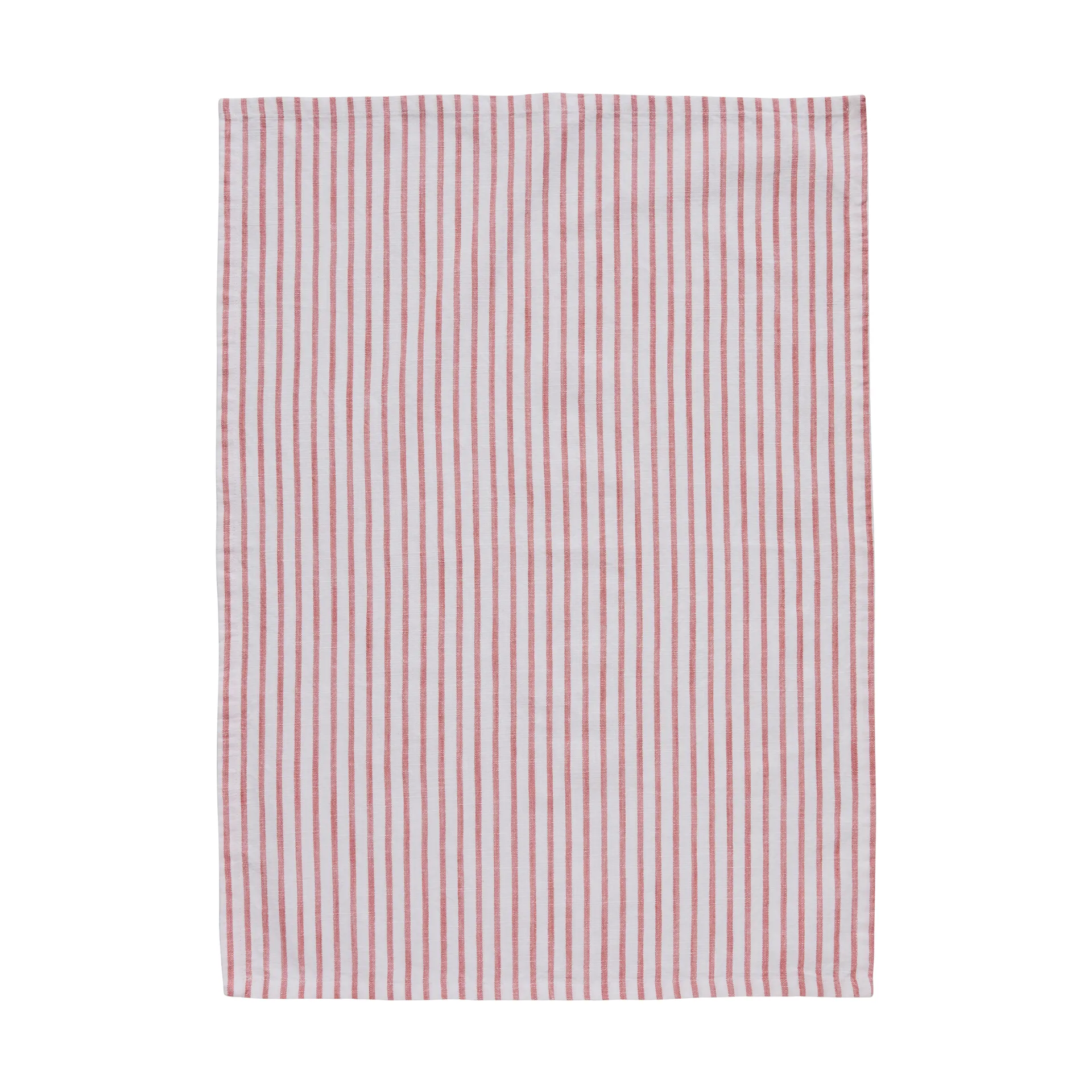 Paño de cocina Olivia con rayas delgadas 50x70 cm, Off White-Dark Coral Lene Bjerre