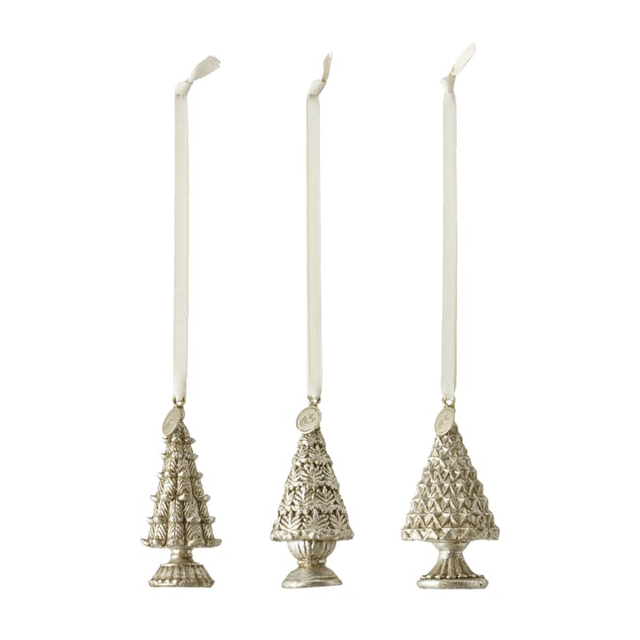 Set de 3 adornos Sella arboles de navidad - oro antiguo - Lene Bjerre