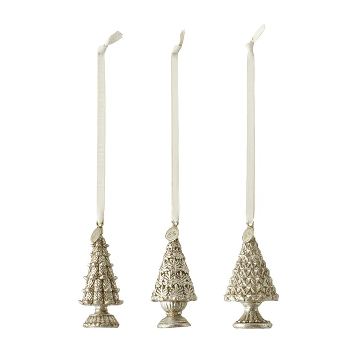 Set de 3 adornos Sella arboles de navidad, oro antiguo Lene Bjerre