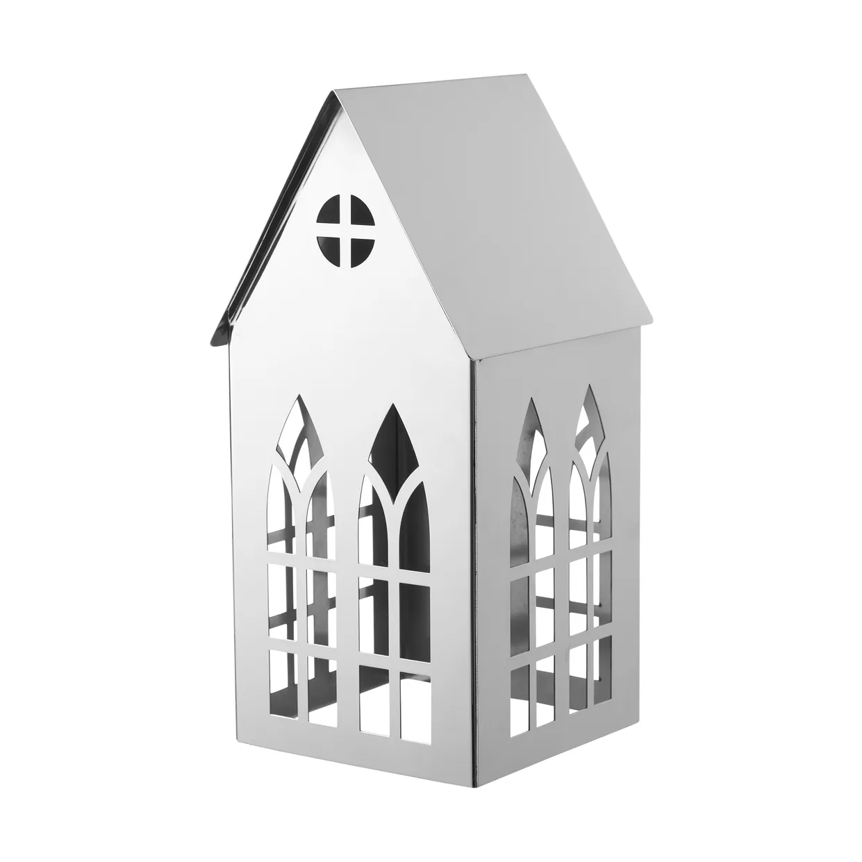 Sigrine house portavelas, Plateado, 11,5x11xH23 cm Lene Bjerre