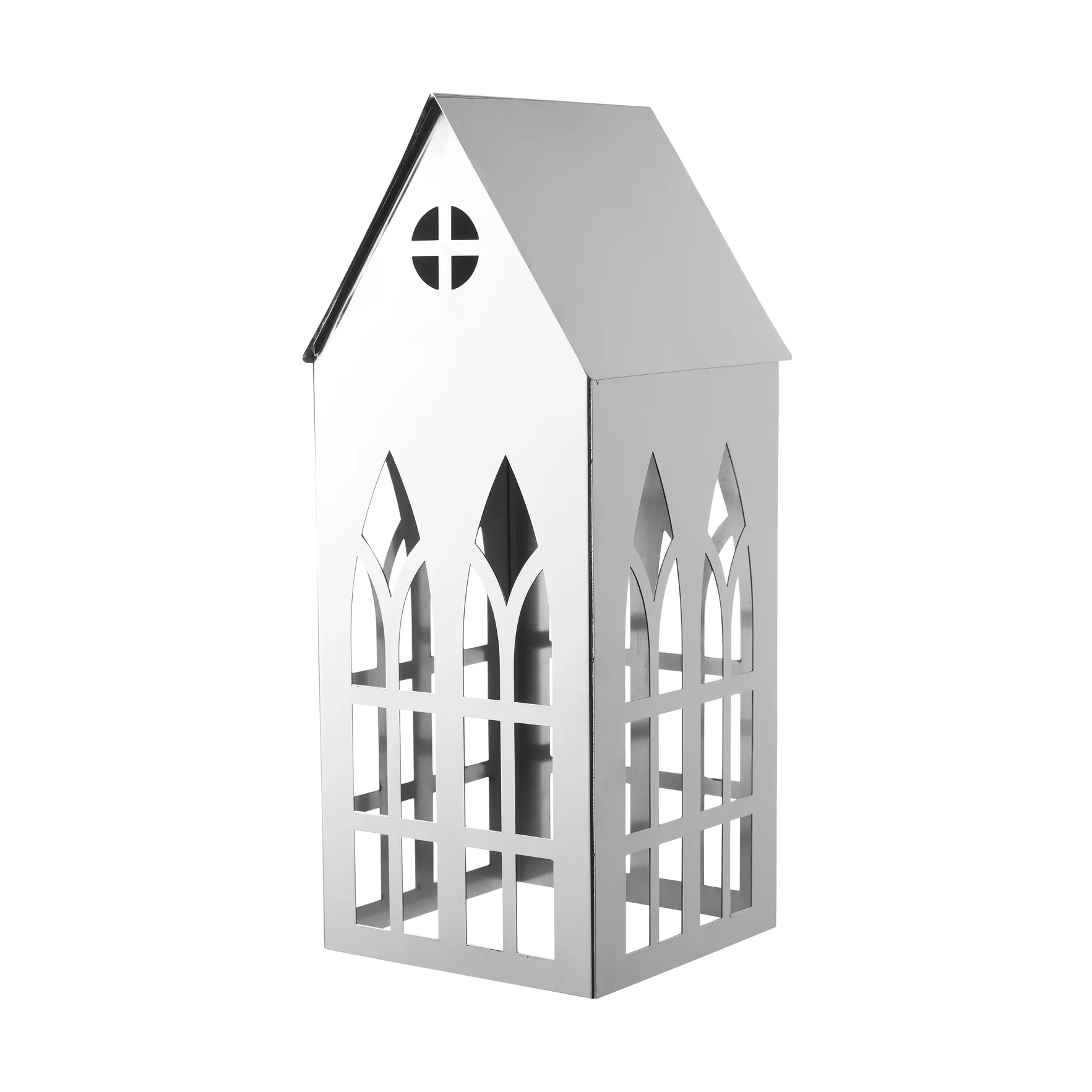 Sigrine house portavelas, Plateado, 14x14xH33 cm Lene Bjerre