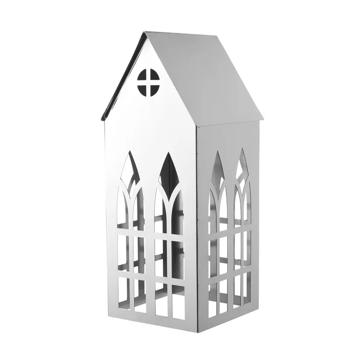Sigrine house portavelas - Plateado, 14x14xH33 cm - Lene Bjerre
