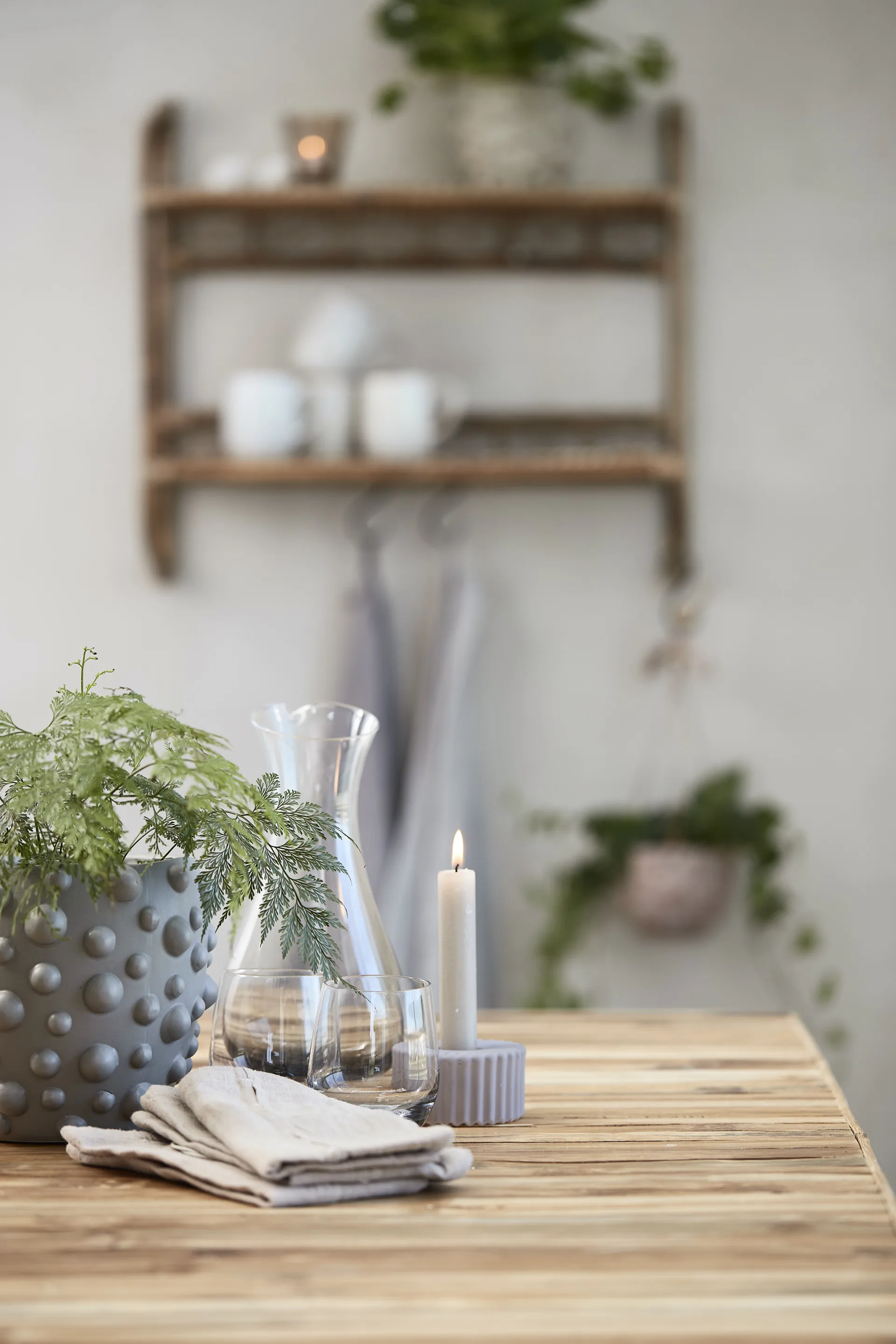 Soporte para velas Dormia 4 cm, Grey Lene Bjerre