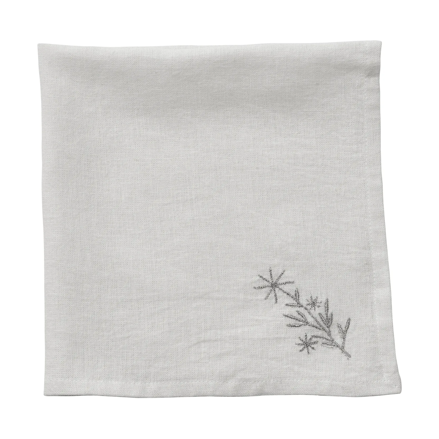 Starlia servilleta de tela, Blanco y plateado, 45x45 cm Lene Bjerre