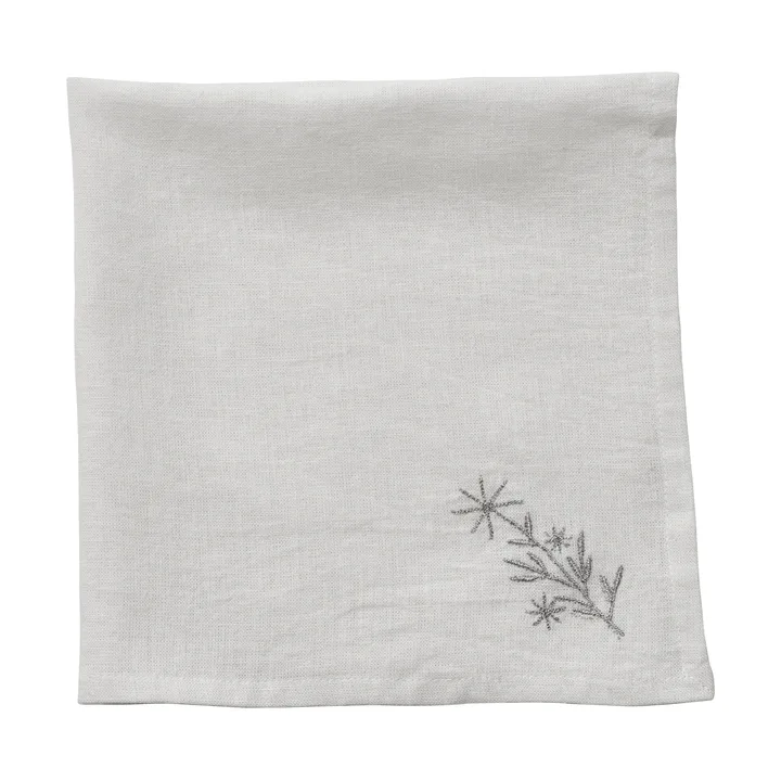 Starlia servilleta de tela - Blanco y plateado, 45x45 cm - Lene Bjerre
