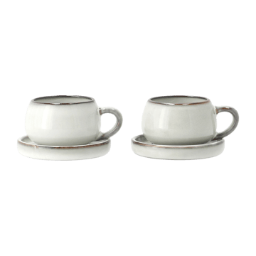 Taza espresso y platillo Amera - White sands - Lene Bjerre