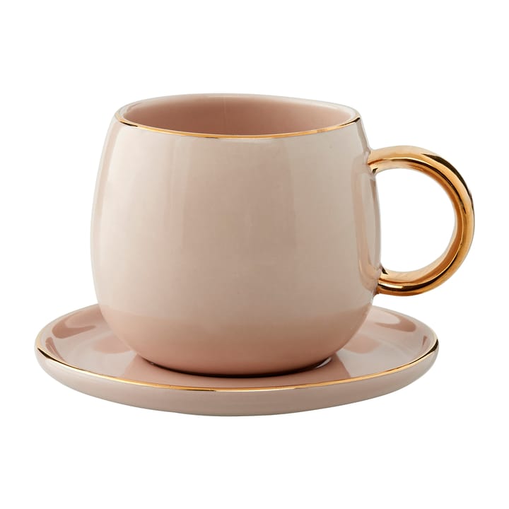 Taza espresso y platillo Clara 15 cl - Rose-light gold - Lene Bjerre