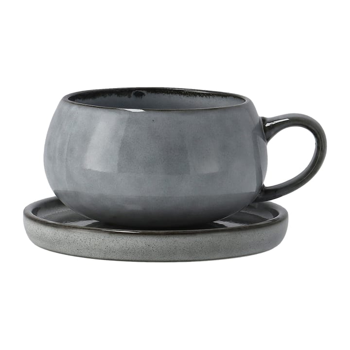 Taza y plato Amera - gris - Lene Bjerre