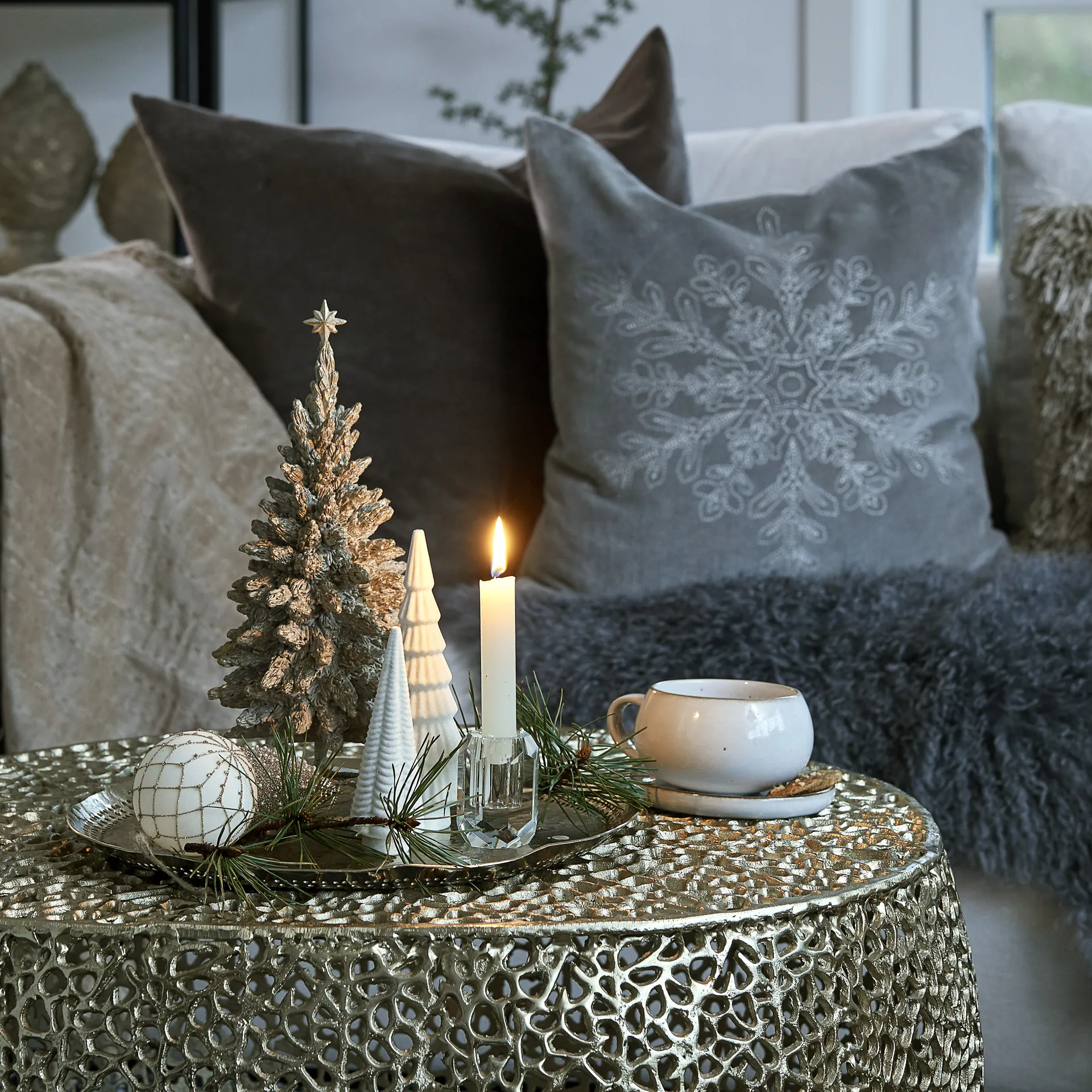 Taza y plato Amera, White sands Lene Bjerre