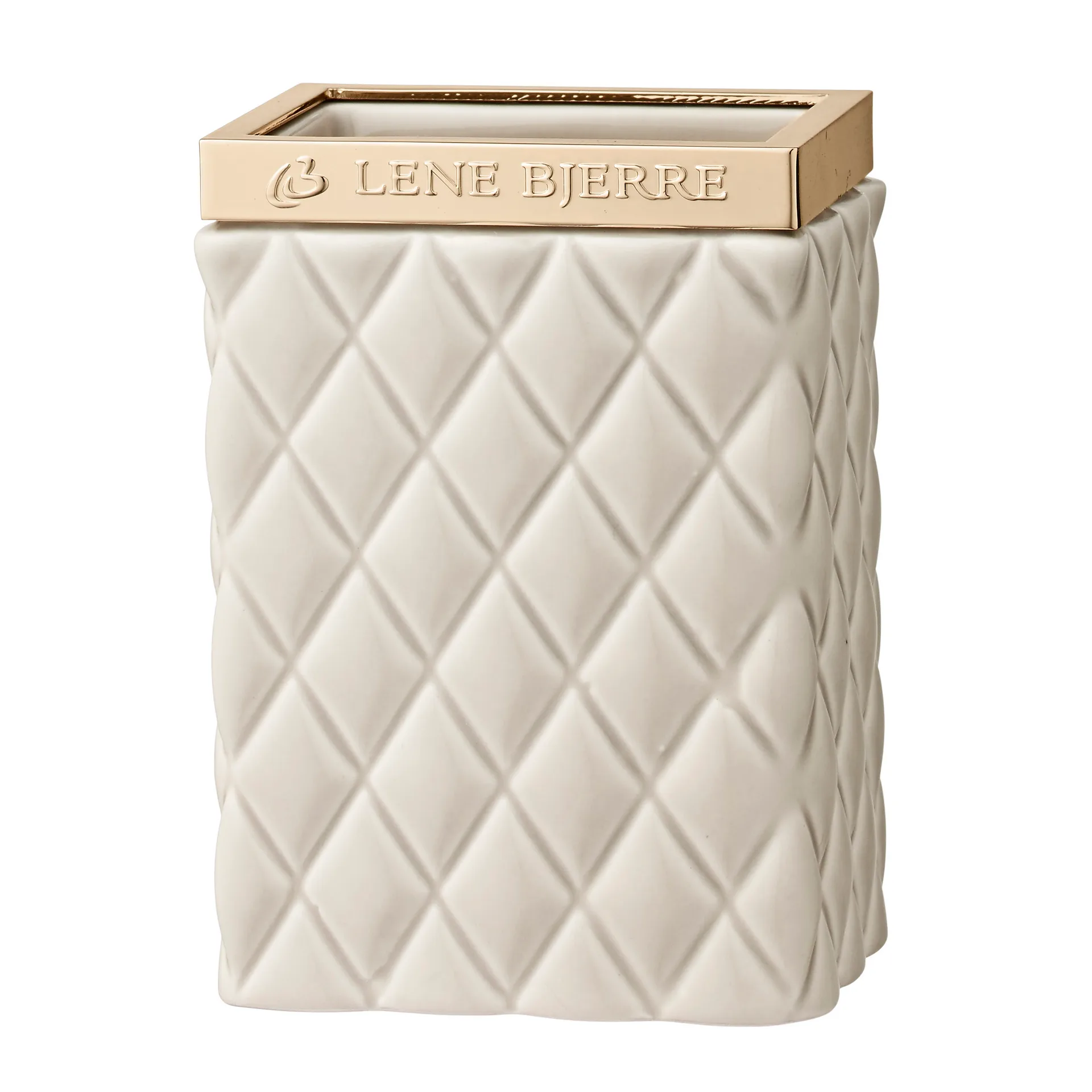 Vaso para cepillos Portia, camel-oro Lene Bjerre