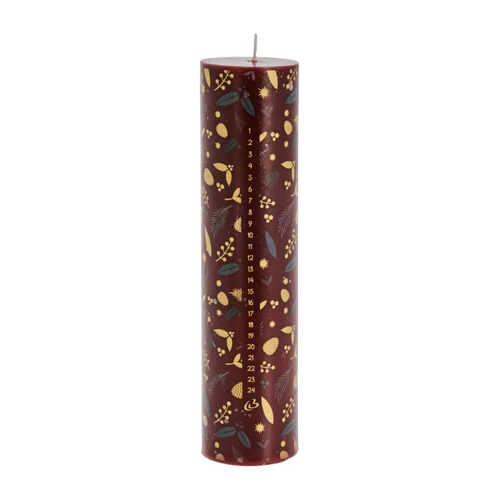 Vela calendario Cristienne 20 cm, pomegranate-light gold Lene Bjerre