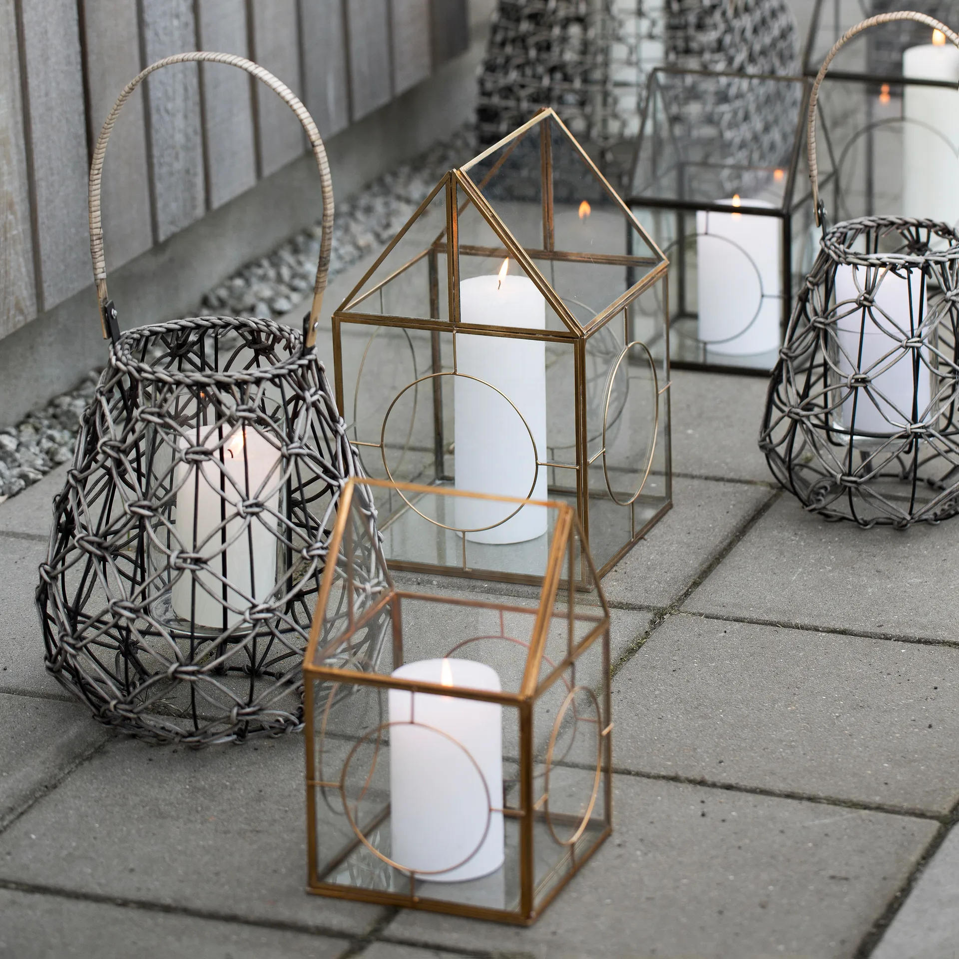 Vela Lene Bjerre Rustic, blanca 12,5 cm Lene Bjerre