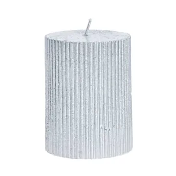 Vela Lissa Ø7x10 cm - Plata - Lene Bjerre