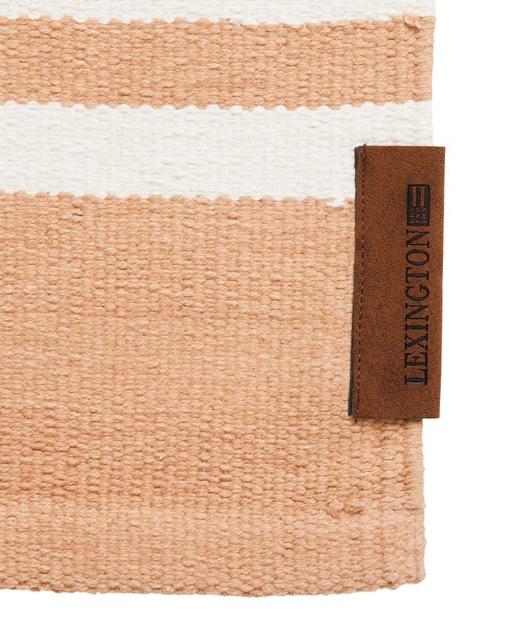Alfombra de pasillo Organic Striped Cotton 70x130 cm, Beige-white Lexington