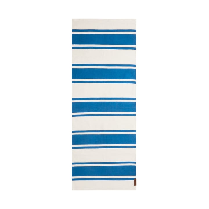 Alfombra de pasillo Organic Striped Cotton 70x130 cm - Blue-white - Lexington