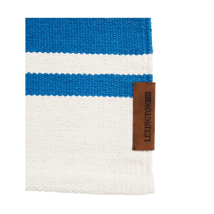 Alfombra de pasillo Organic Striped Cotton 70x130 cm - Blue-white - Lexington