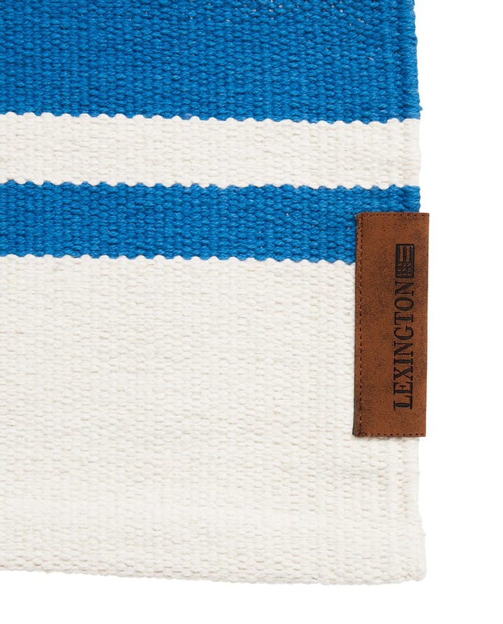 Alfombra de pasillo Organic Striped Cotton 80x220 cm - Beige-white - Lexington