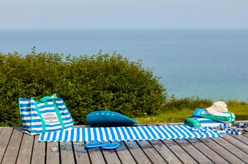 Alfombra de playa Striped 190x70 cm - Azul-blanco - Lexington
