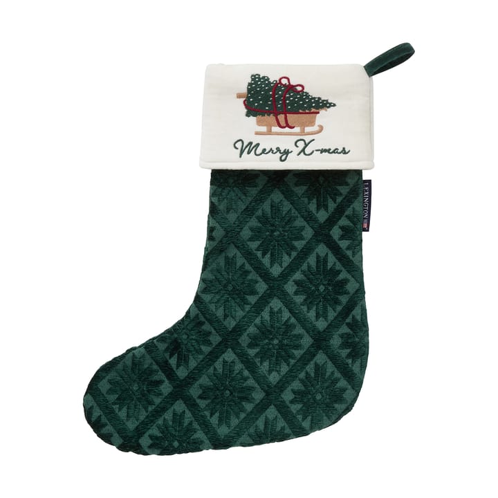 Calcetín de Navidad Jacquard de algodón eco/viscosa - Green - Lexington