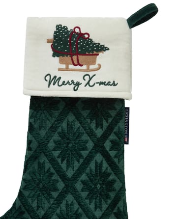 Calcetín de Navidad Jacquard de algodón eco/viscosa - Green - Lexington