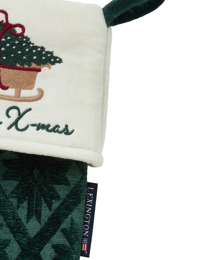 Calcetín de Navidad Jacquard de algodón eco/viscosa, Green Lexington