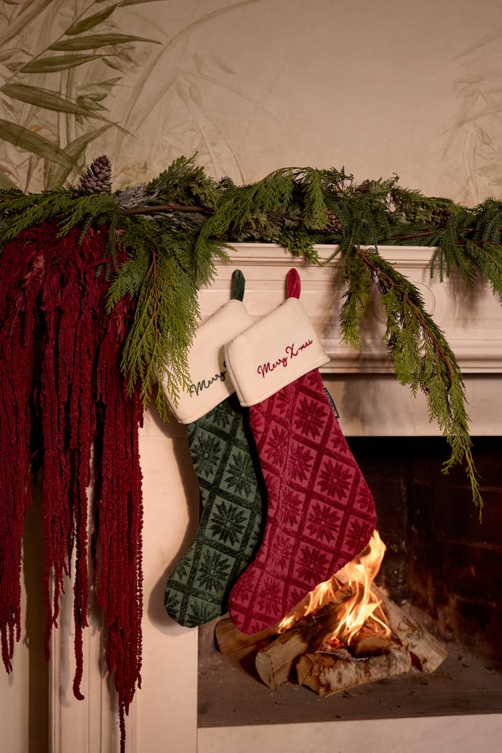Calcetín de Navidad Jacquard de algodón eco/viscosa, Green Lexington
