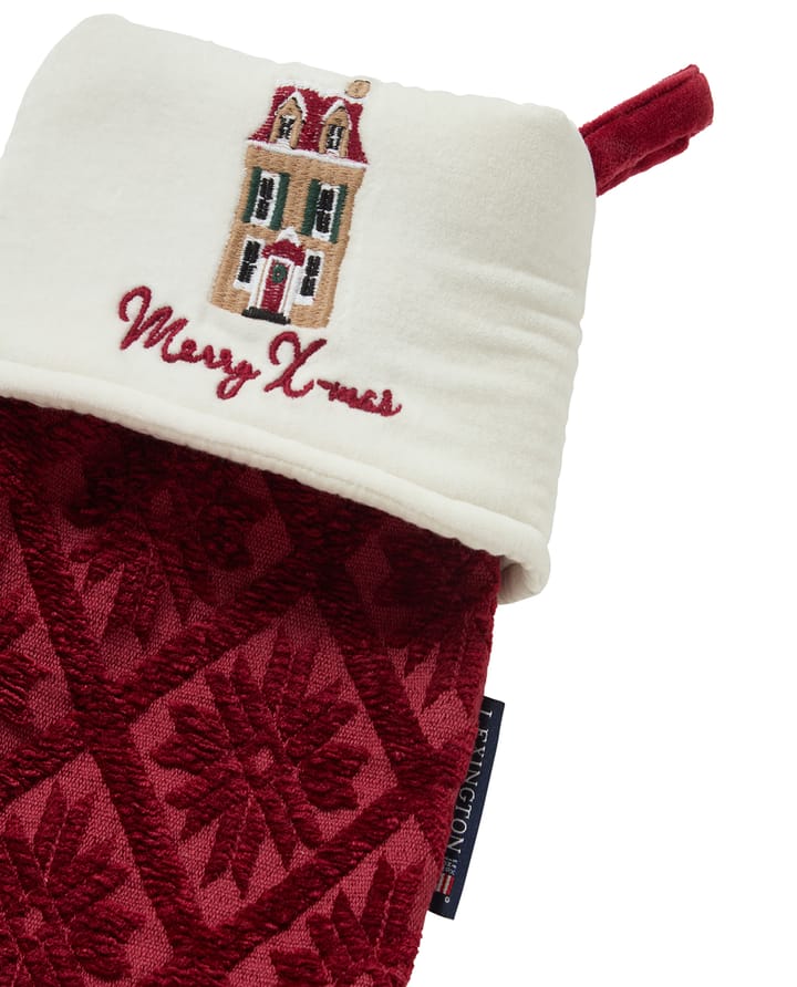 Calcetín de Navidad Jacquard de algodón eco/viscosa, Red Lexington