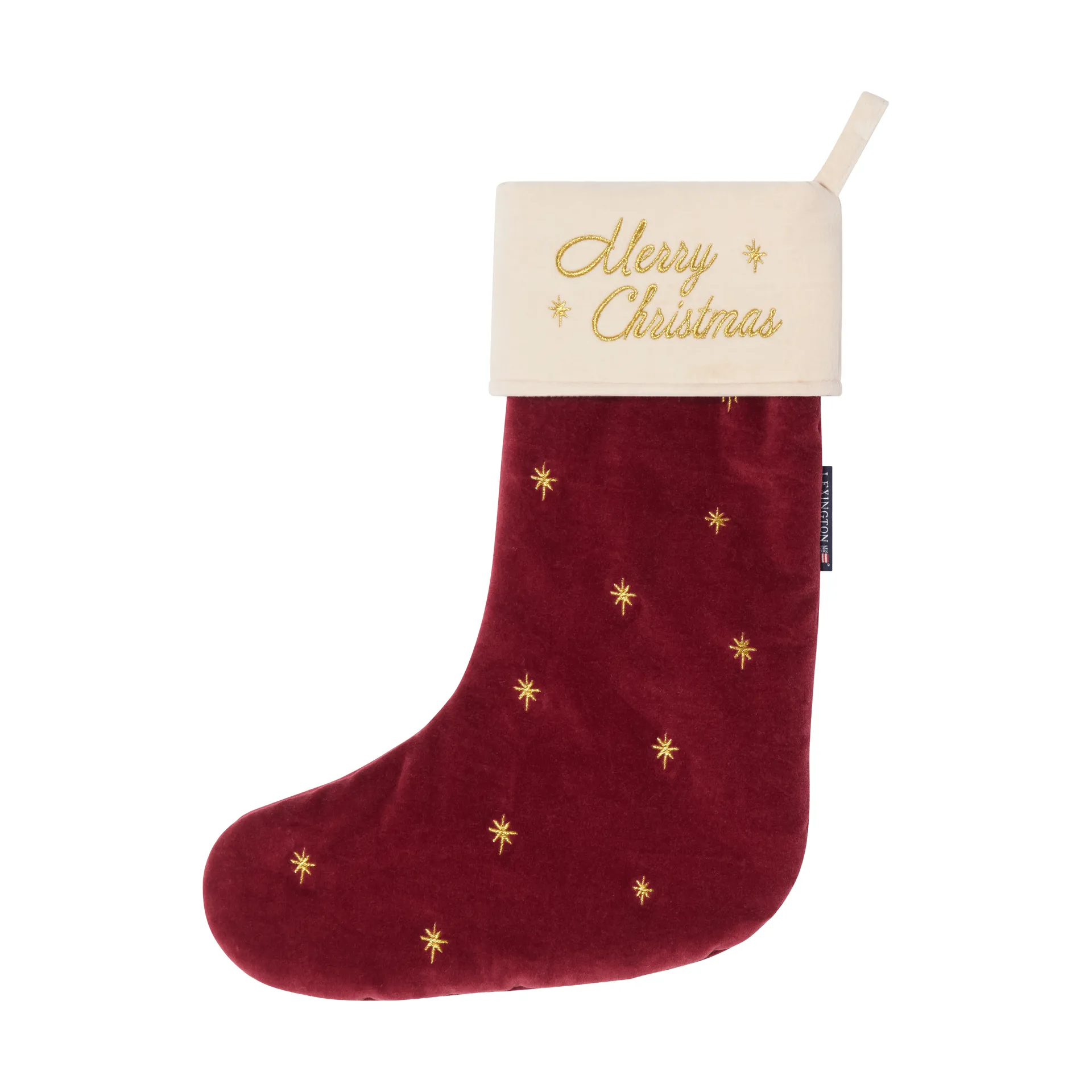 Calcetín navideño Lexington velvet, Red, 45 cm Lexington