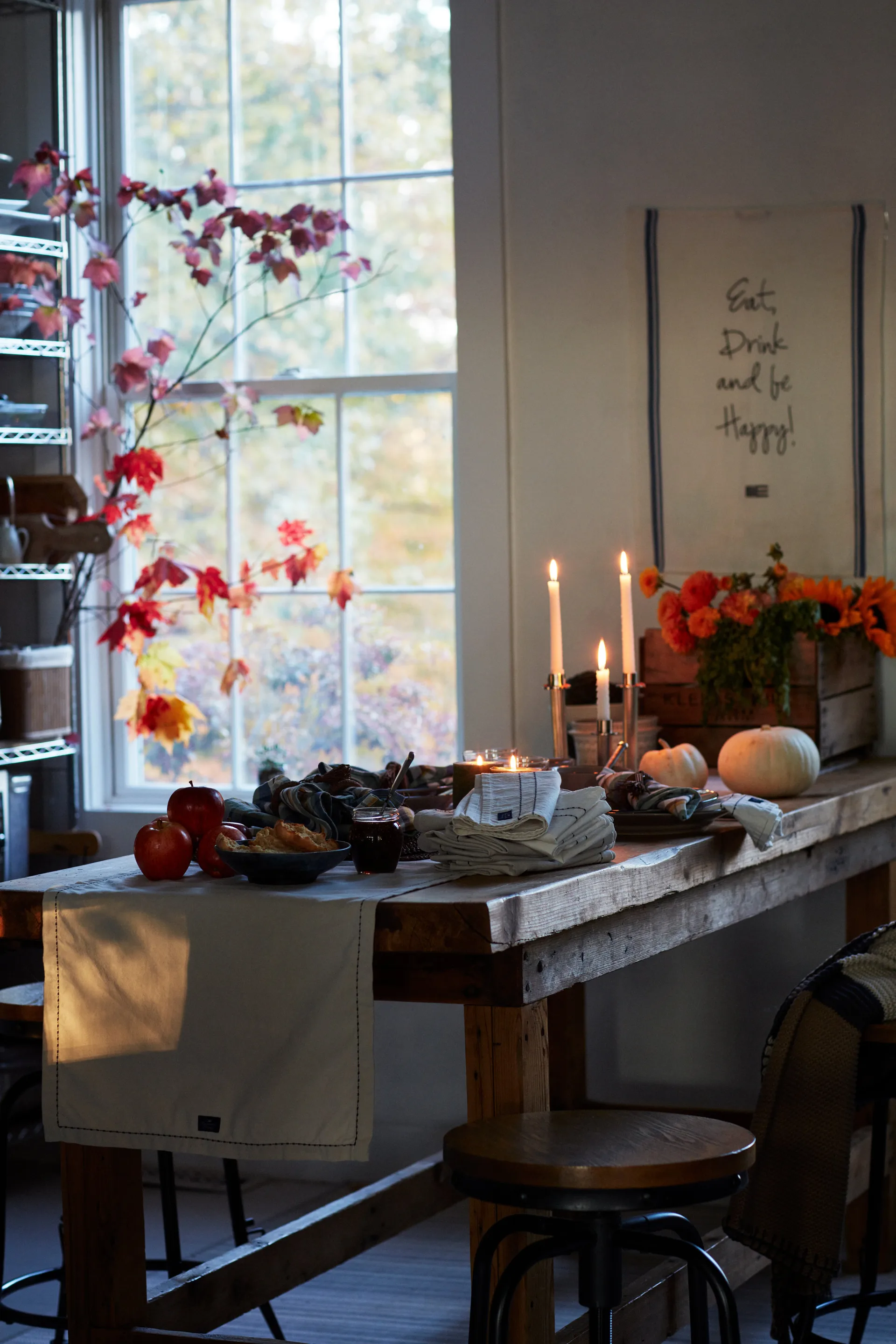 Camino de mesa Organic Cotton Oxford stitches 50x250 cm, Beige Lexington